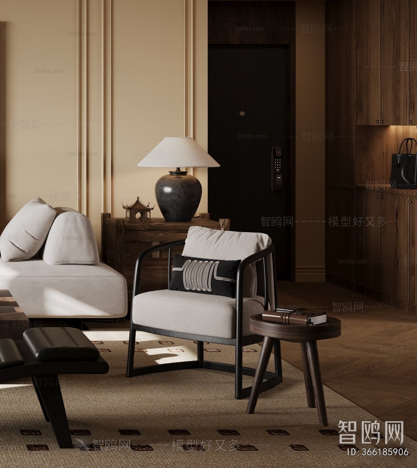 New Chinese Style A Living Room