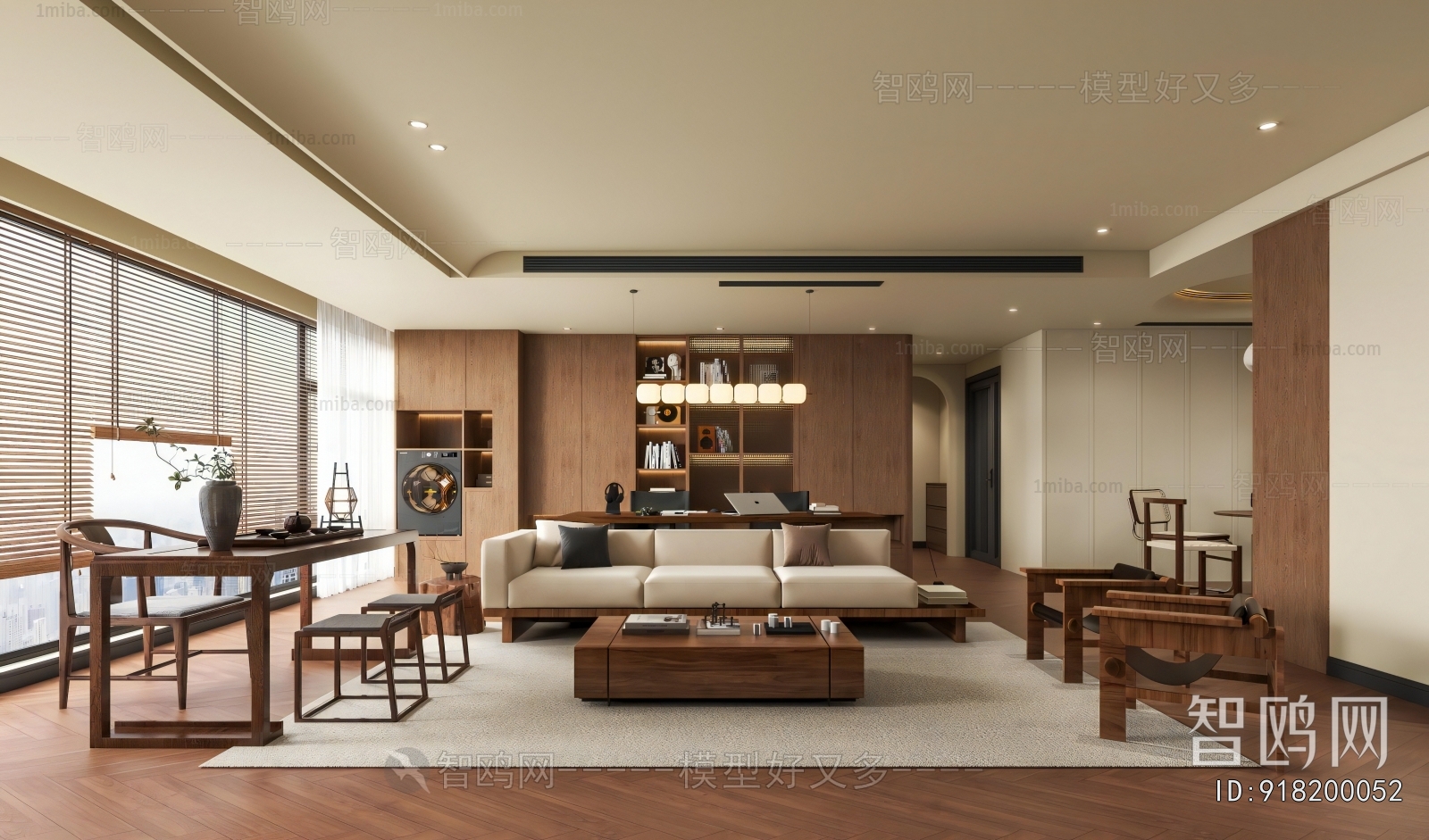 New Chinese Style A Living Room