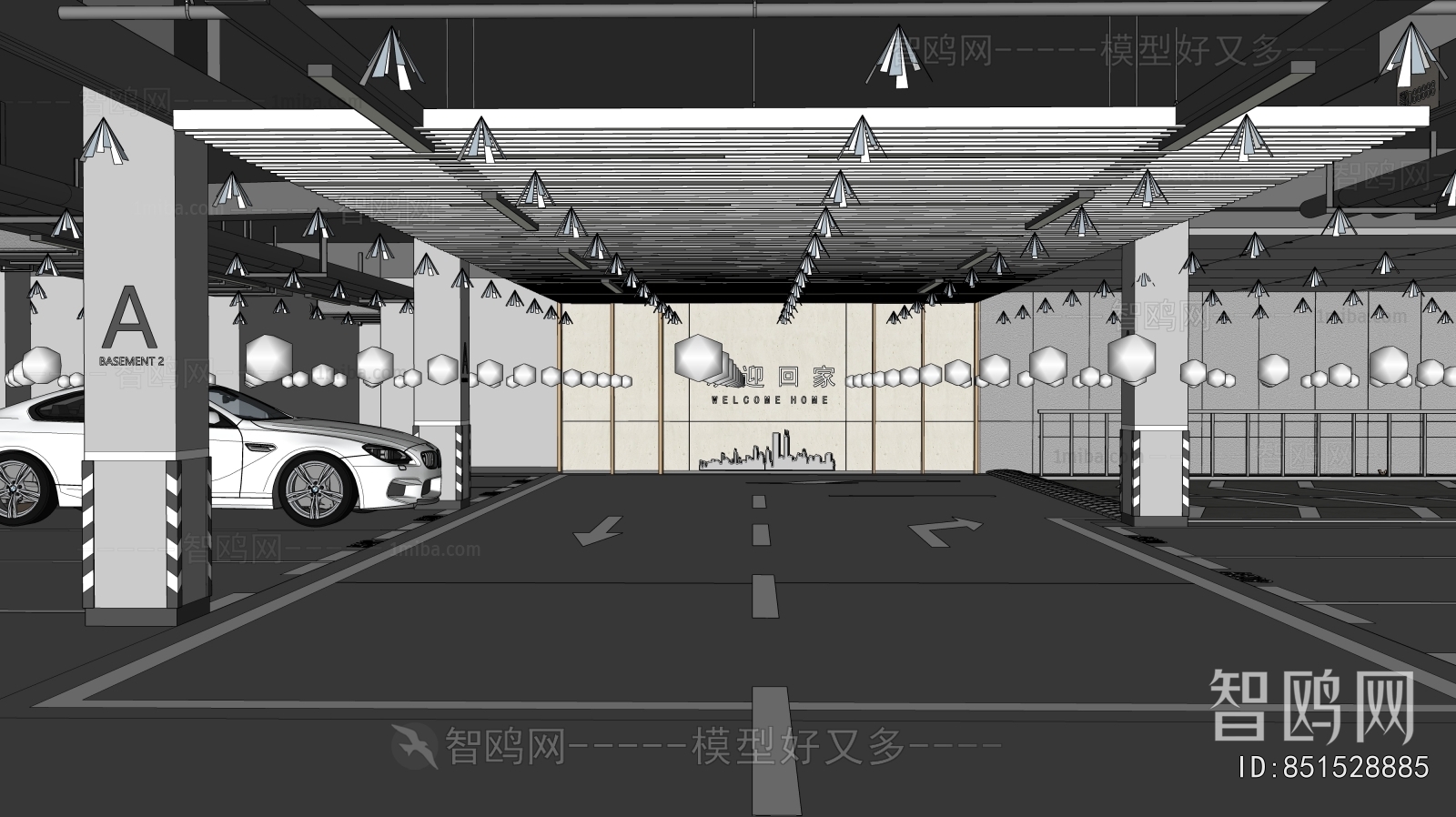 Modern Underground Parking Lot