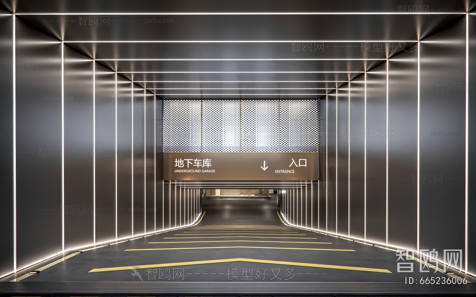 Modern Underground Parking Lot