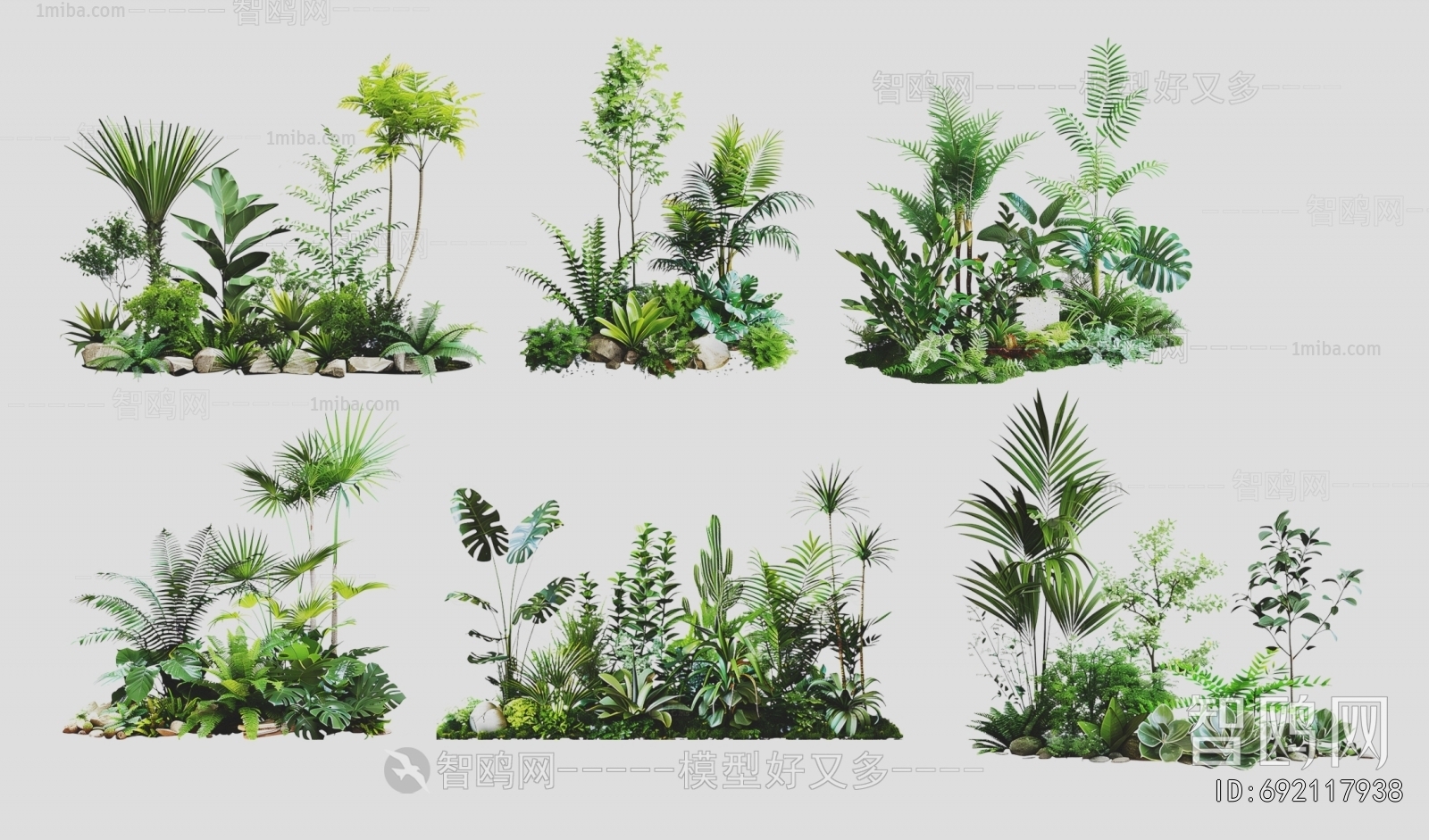 Modern Tree/shrub/grass