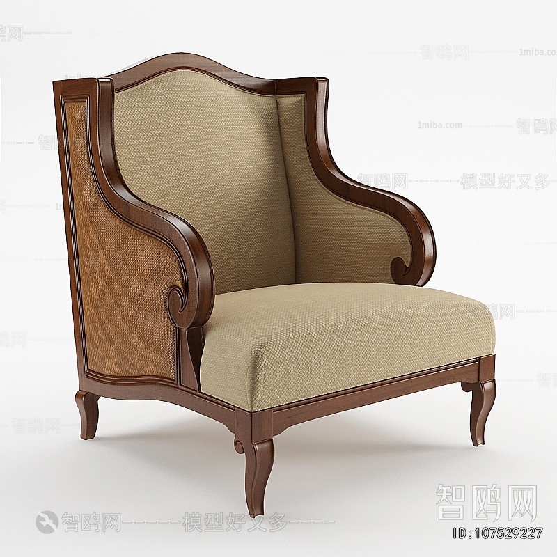European Style Classical Style Single Sofa