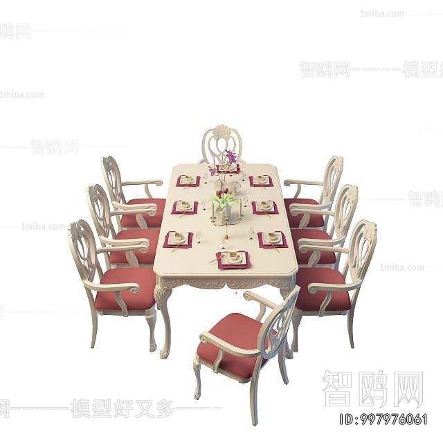 European Style Dining Table And Chairs
