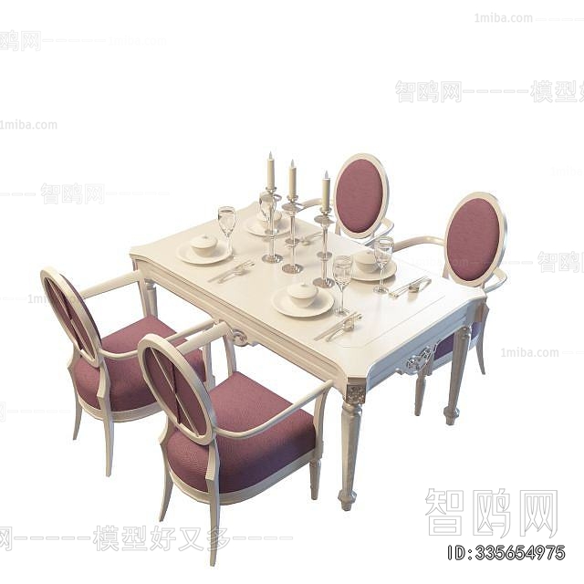 European Style Dining Table And Chairs