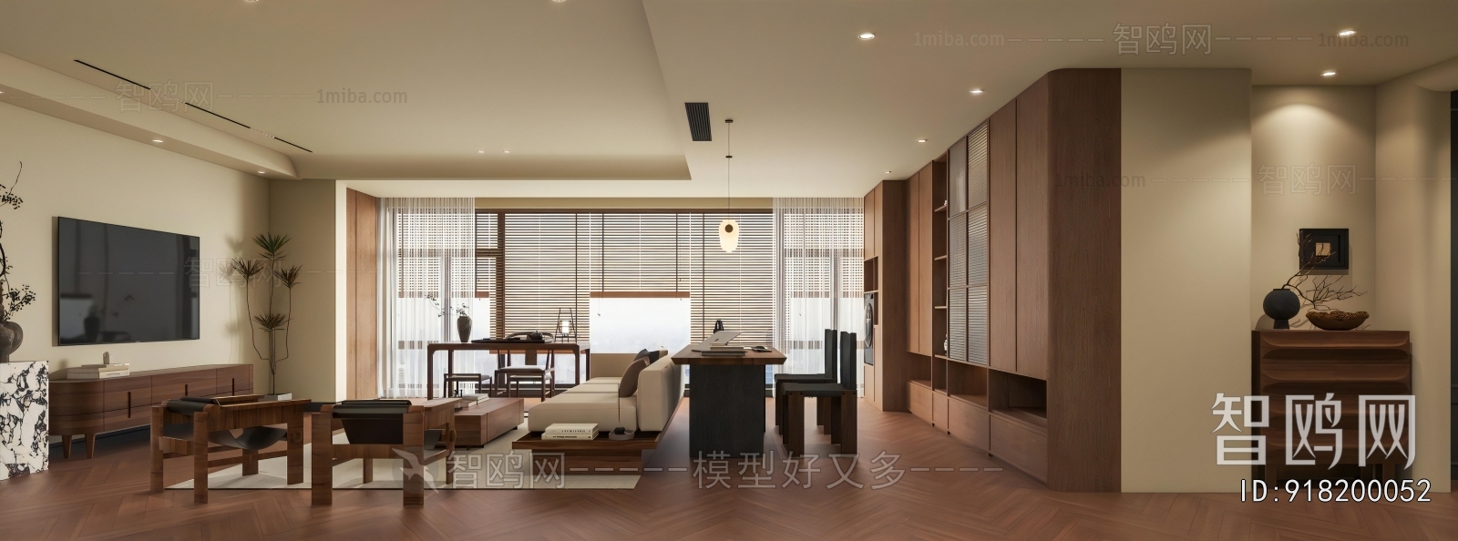 New Chinese Style A Living Room