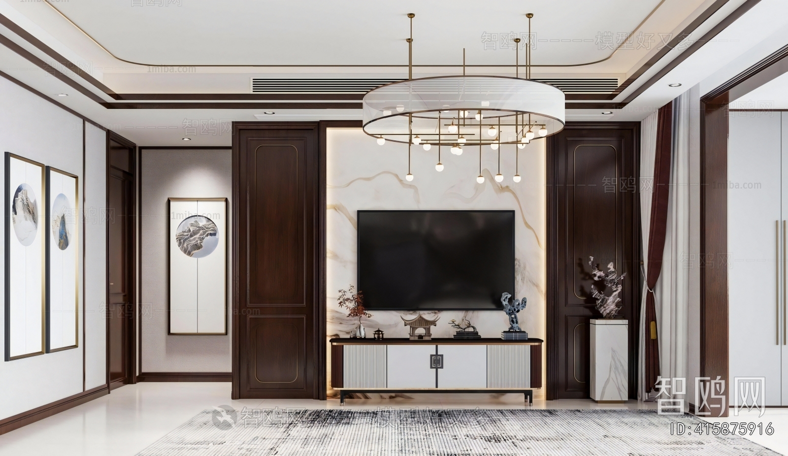 New Chinese Style A Living Room