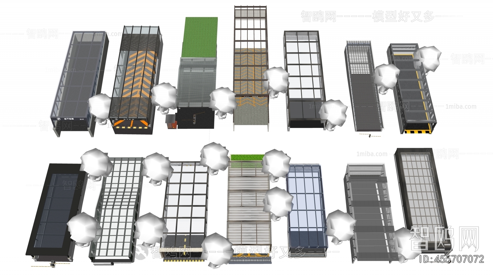 Modern Underground Parking Lot