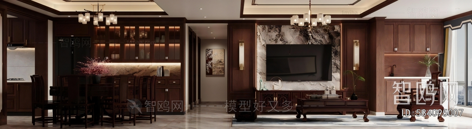 New Chinese Style A Living Room