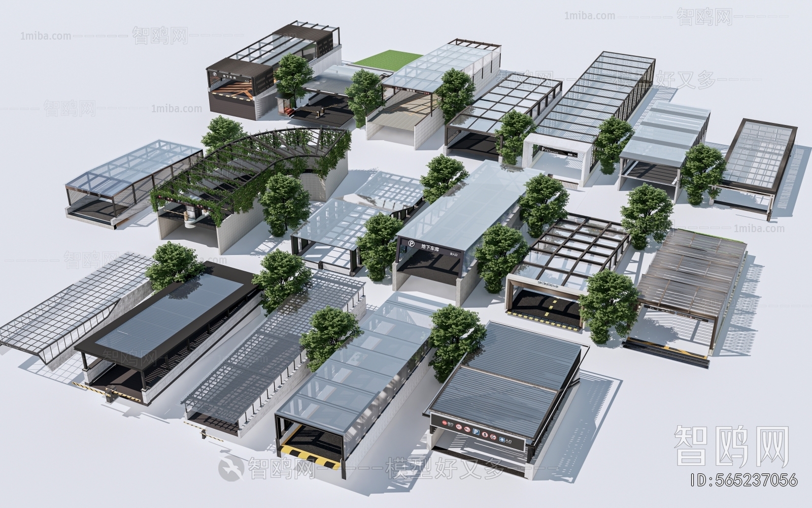 Modern Underground Parking Lot