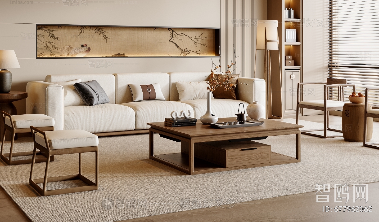 New Chinese Style Sofa Combination