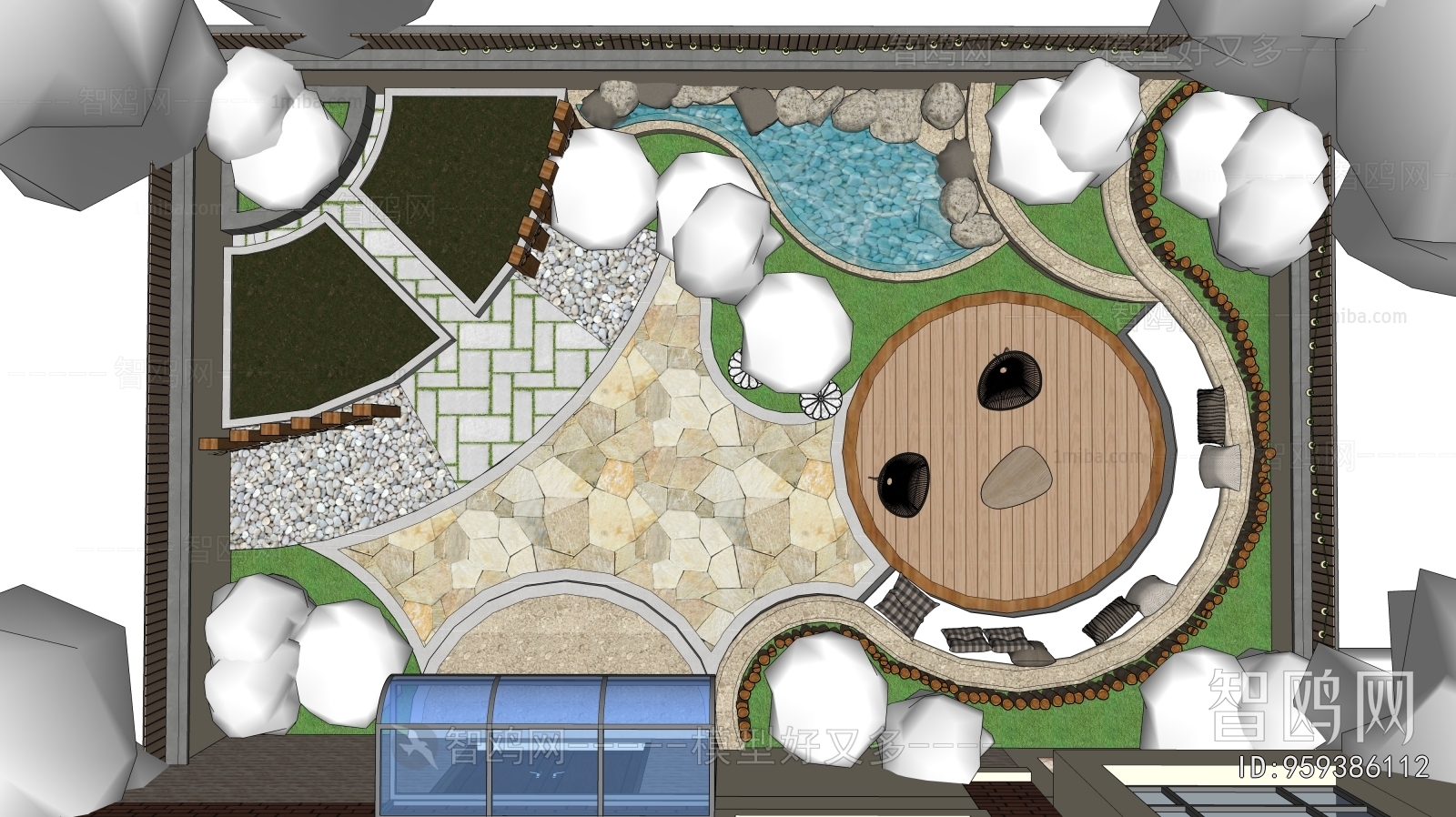 Modern Courtyard/landscape