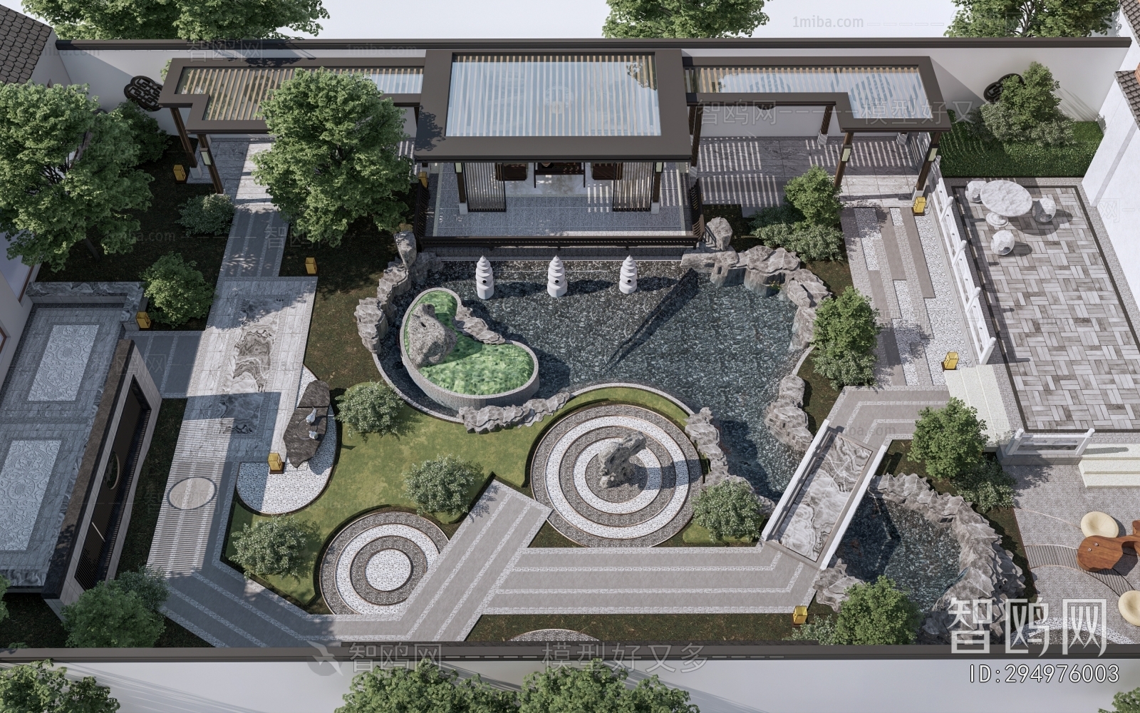 New Chinese Style Courtyard/landscape