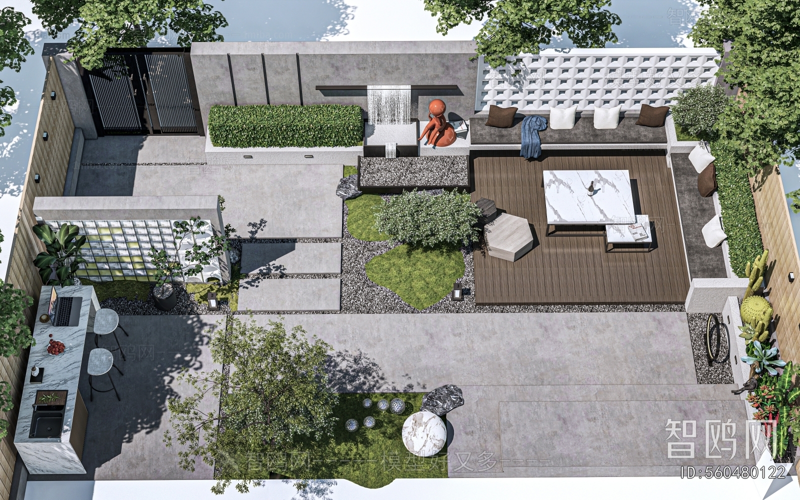 Modern Courtyard/landscape