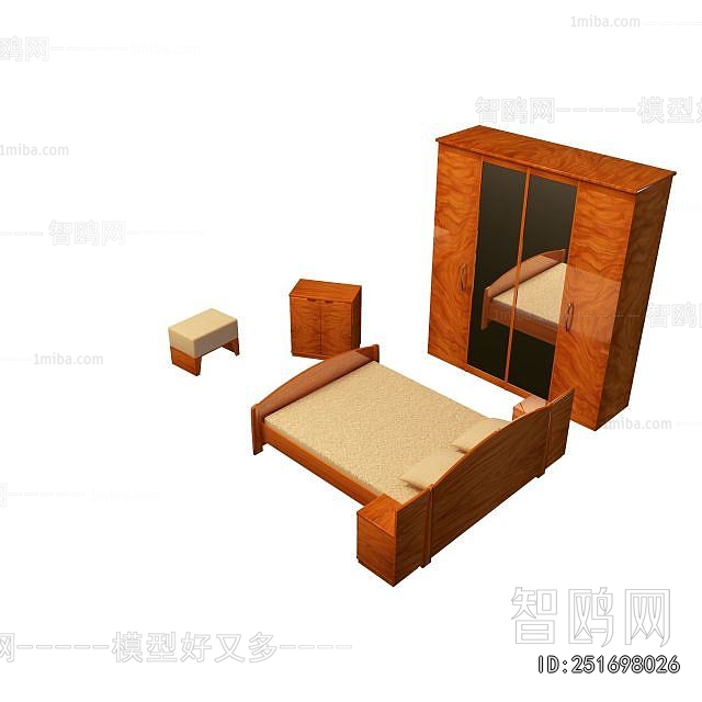 New Chinese Style Double Bed