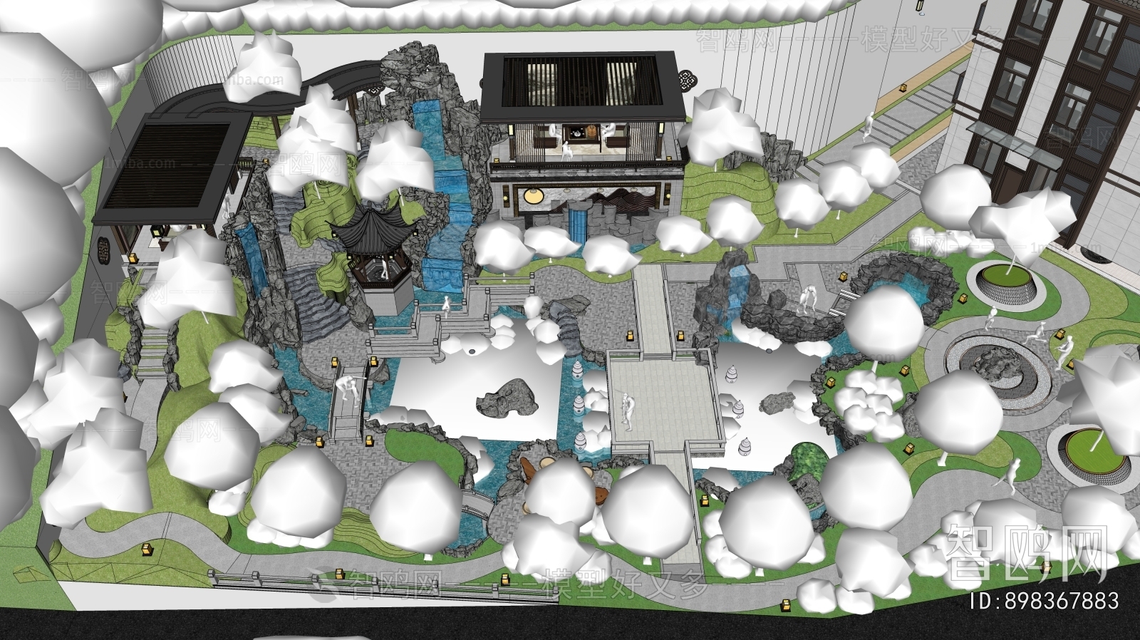 New Chinese Style Courtyard/landscape