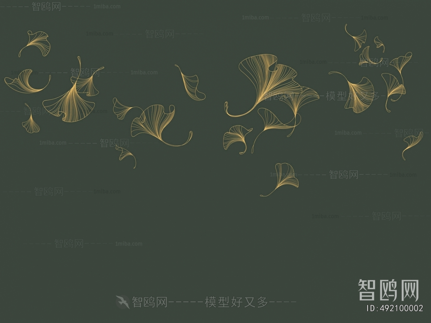 新中式花鸟壁纸壁画