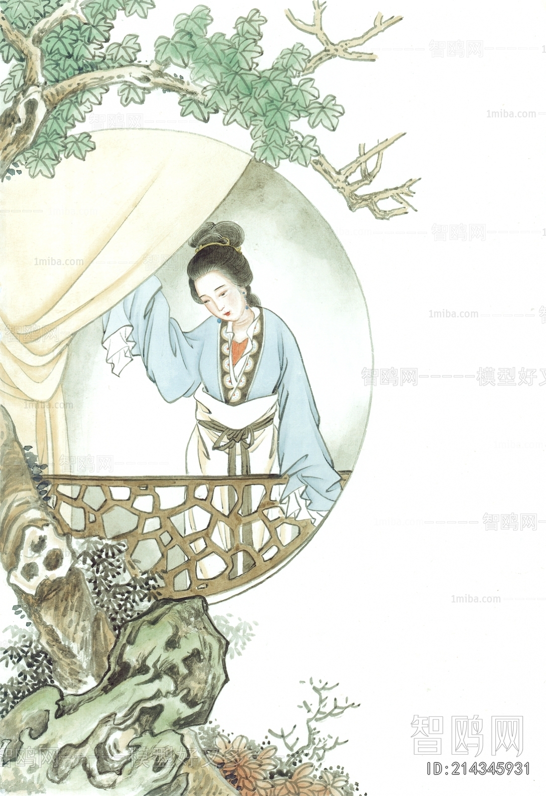 新中式人物装饰画