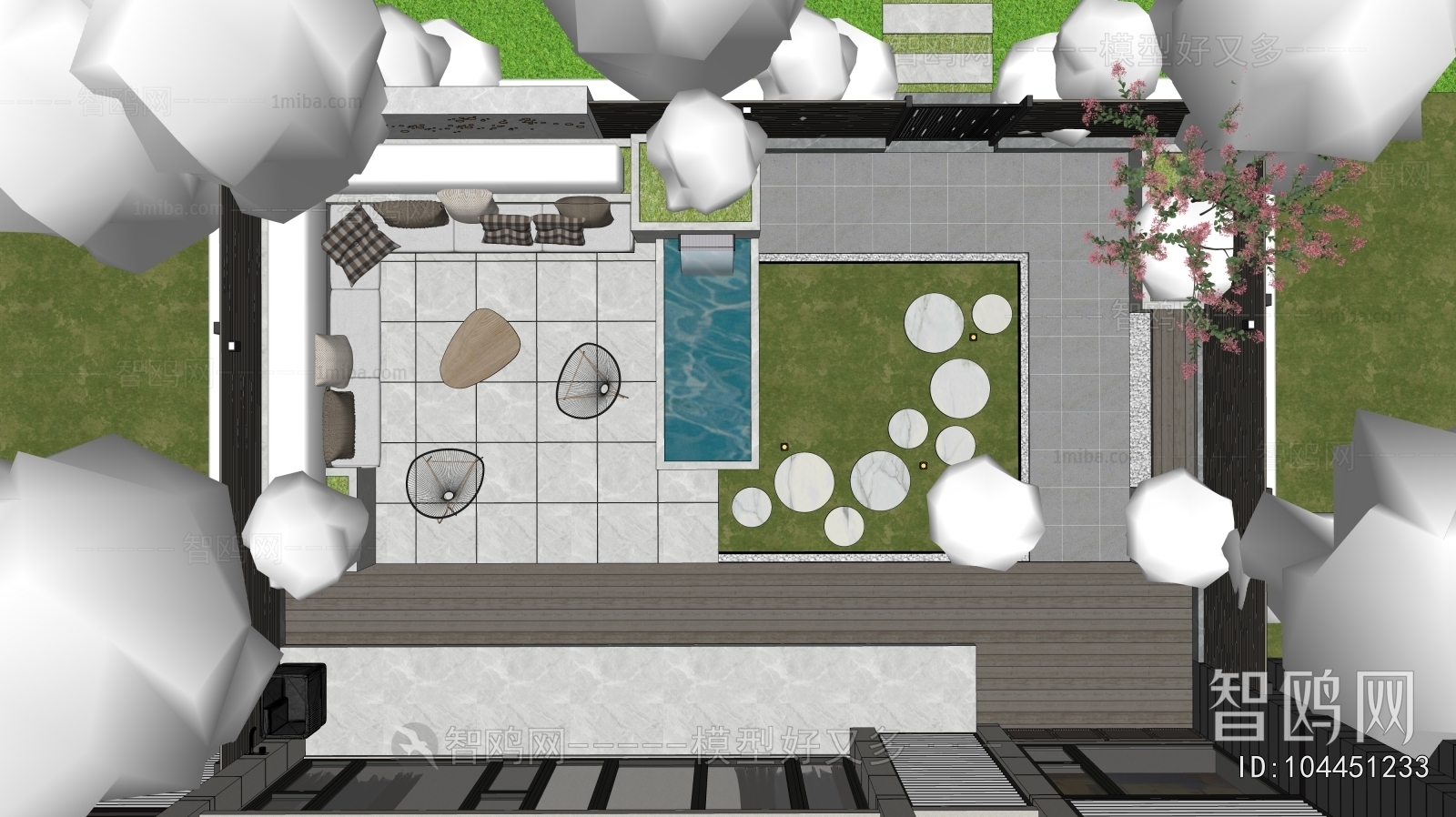 Modern Courtyard/landscape