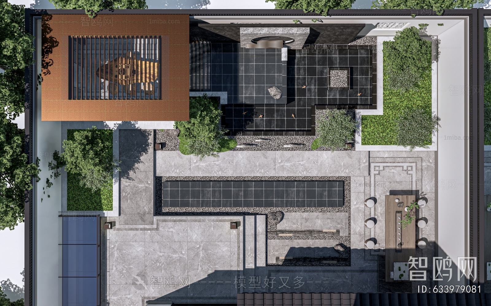 New Chinese Style Courtyard/landscape