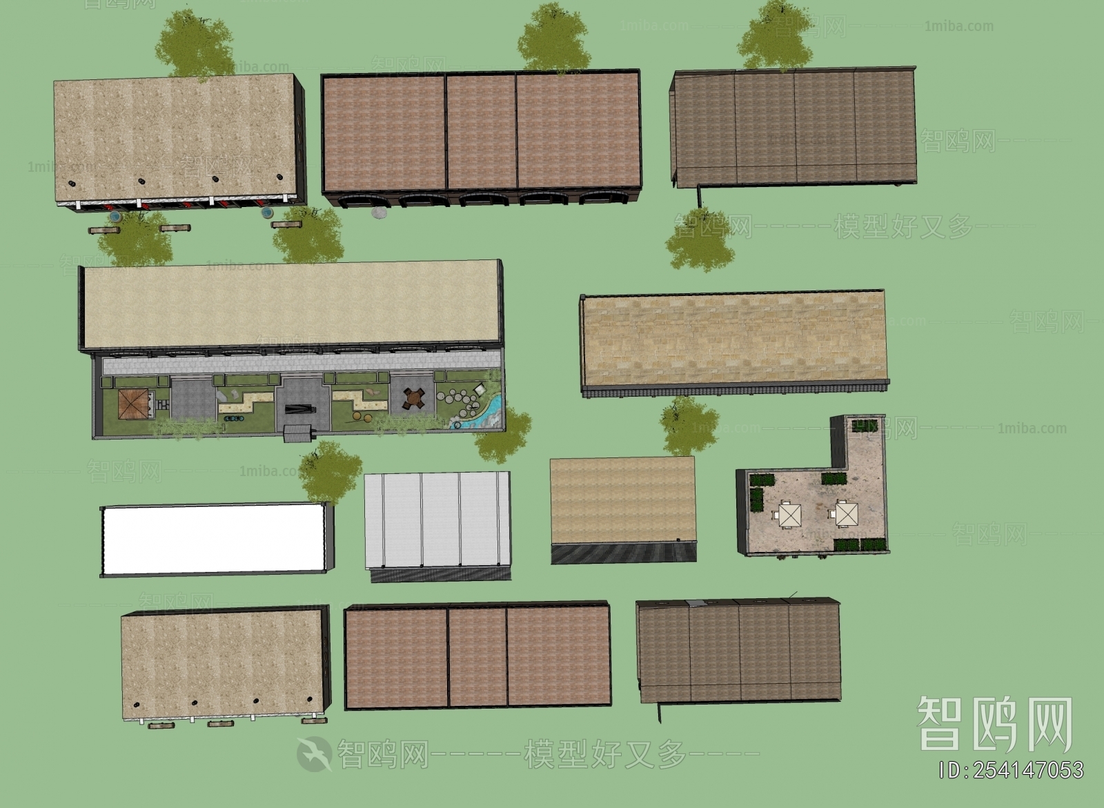 New Chinese Style Appearance Of Commercial Building