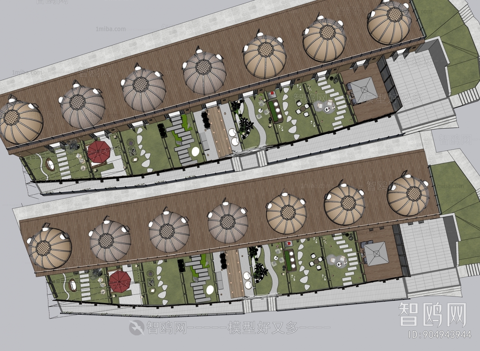 New Chinese Style Appearance Of Commercial Building