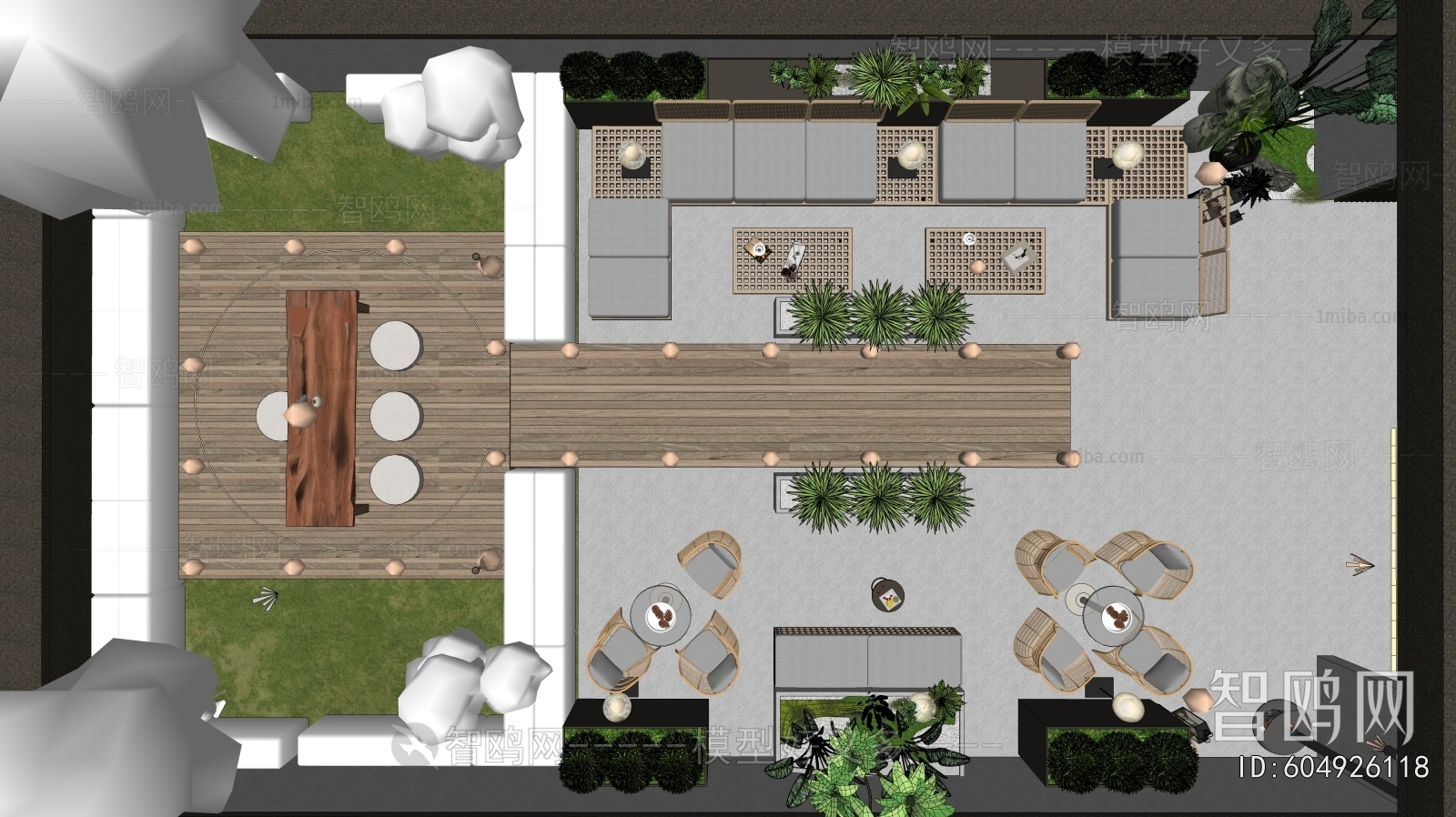 Modern Courtyard/landscape