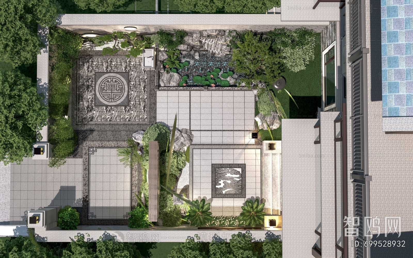 New Chinese Style Courtyard/landscape