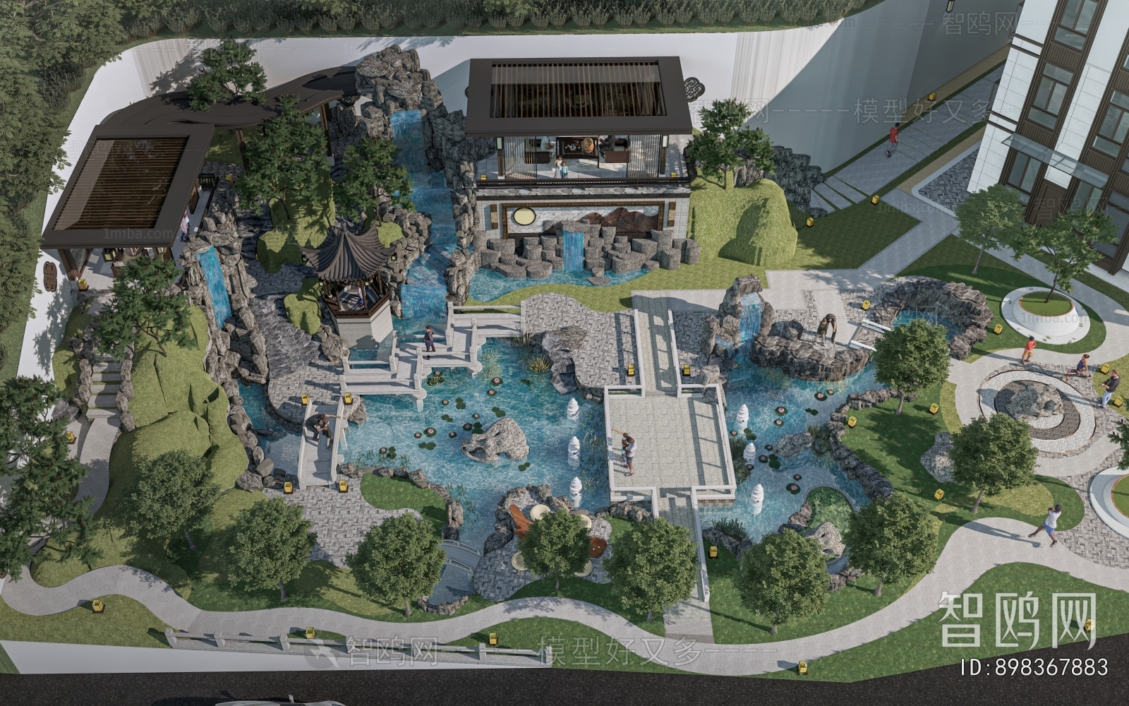 New Chinese Style Courtyard/landscape