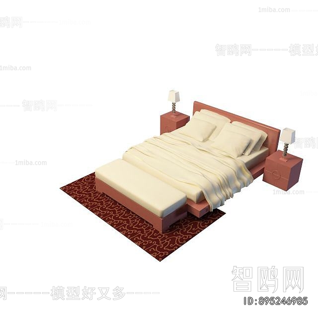 New Chinese Style Double Bed