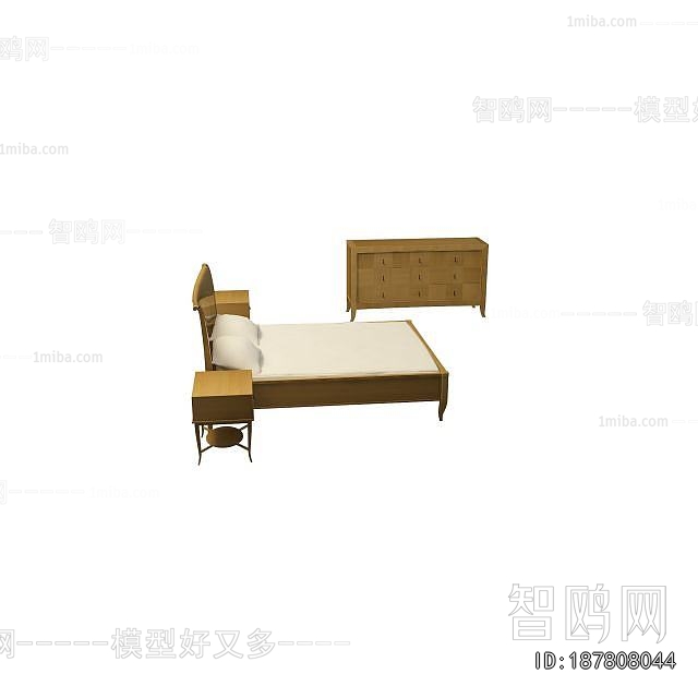 New Chinese Style Double Bed