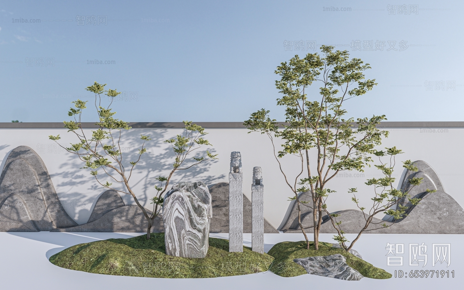 New Chinese Style Rockery Waterscape