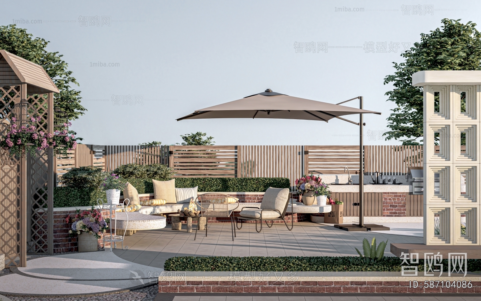 Modern Courtyard/landscape