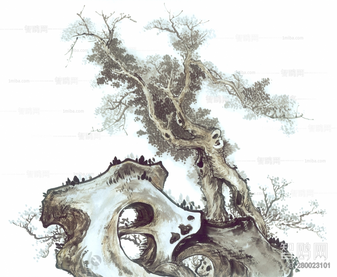 新中式植物装饰画