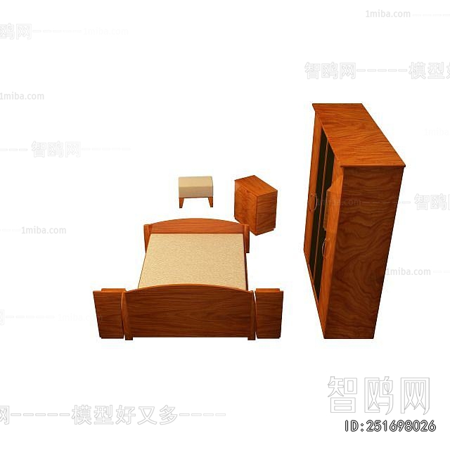 New Chinese Style Double Bed