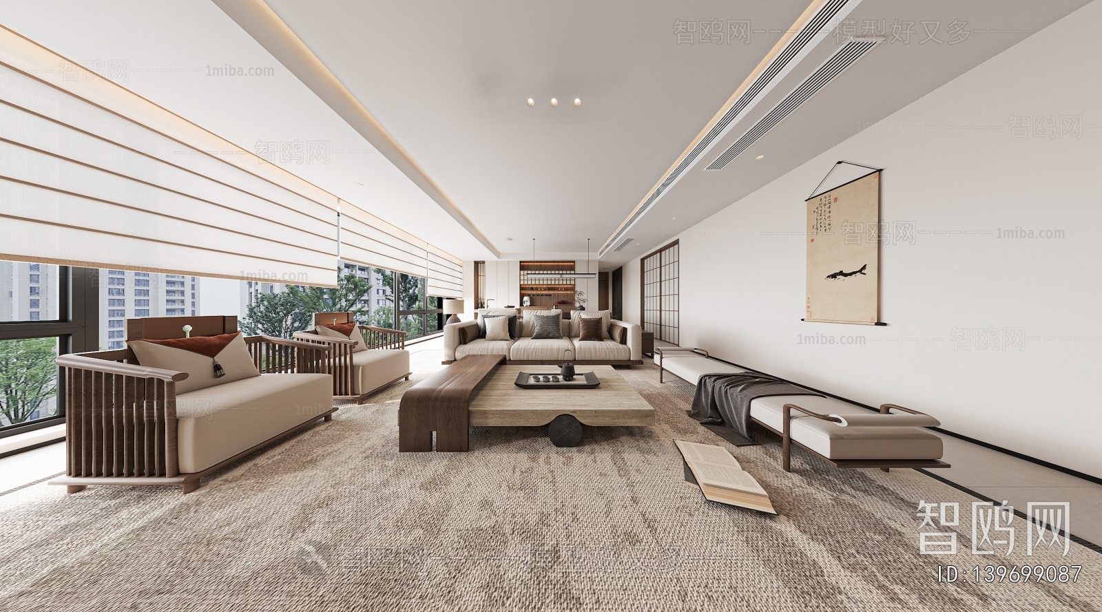 New Chinese Style A Living Room