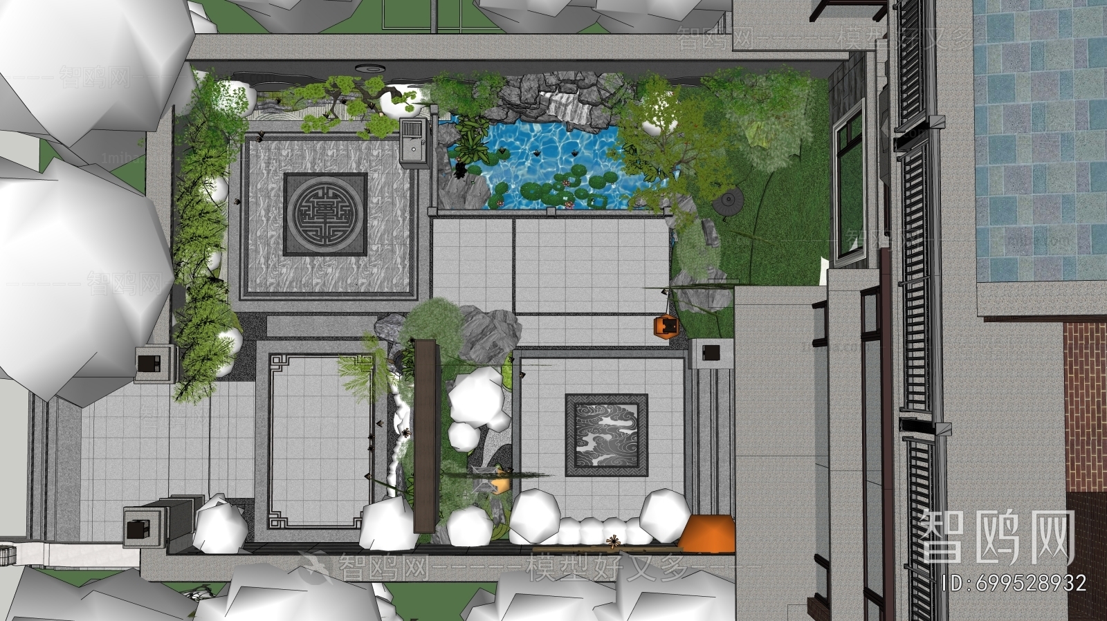 New Chinese Style Courtyard/landscape