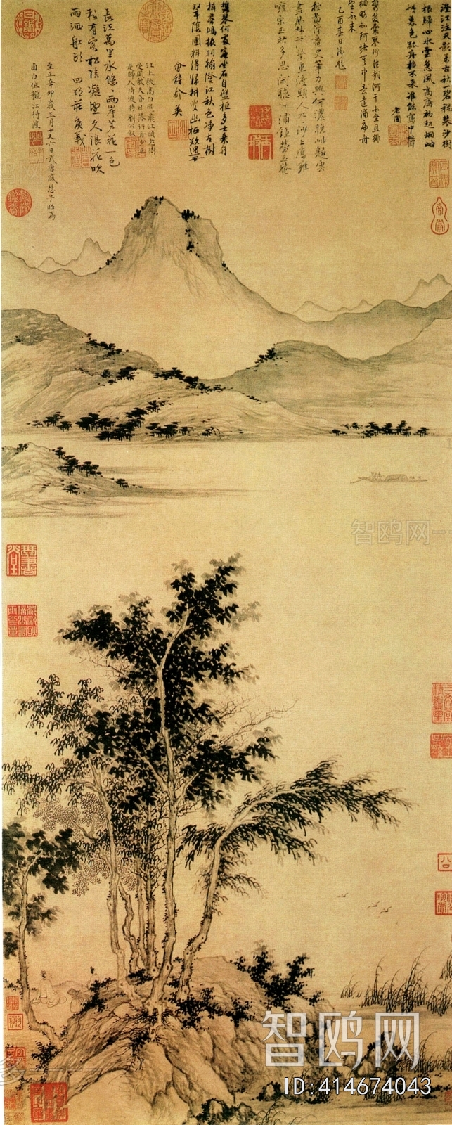 新中式风景装饰画
