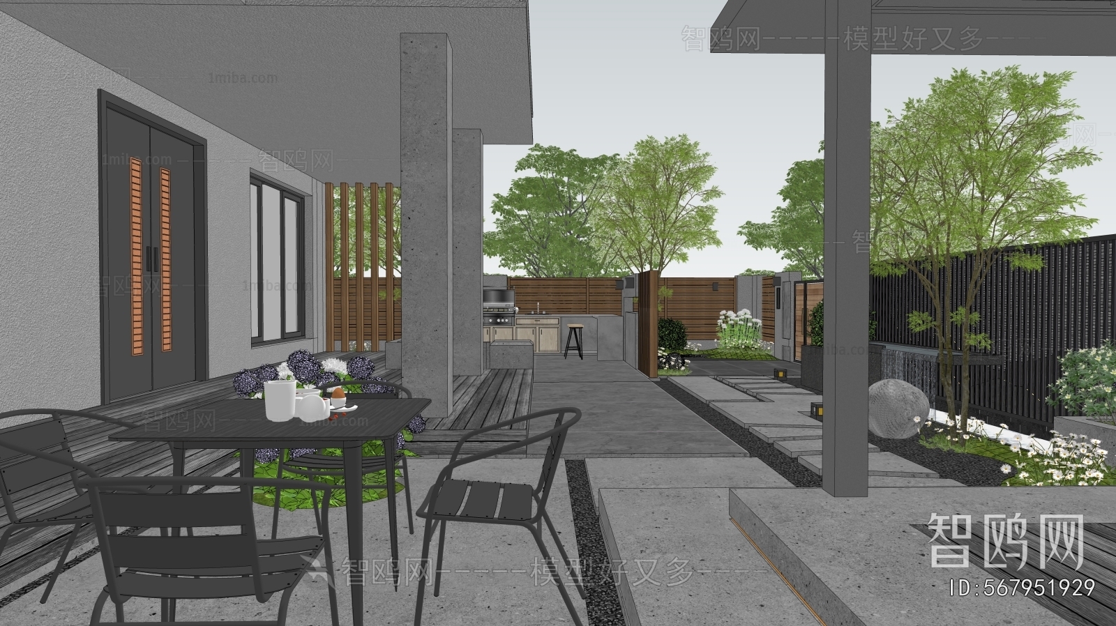 New Chinese Style Courtyard/landscape