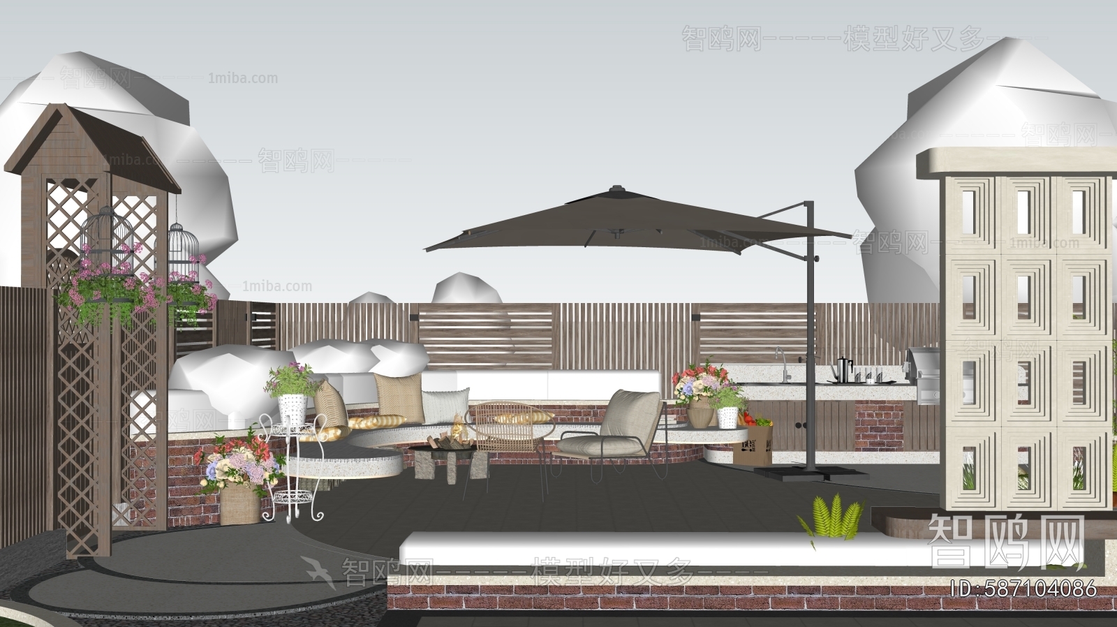 Modern Courtyard/landscape