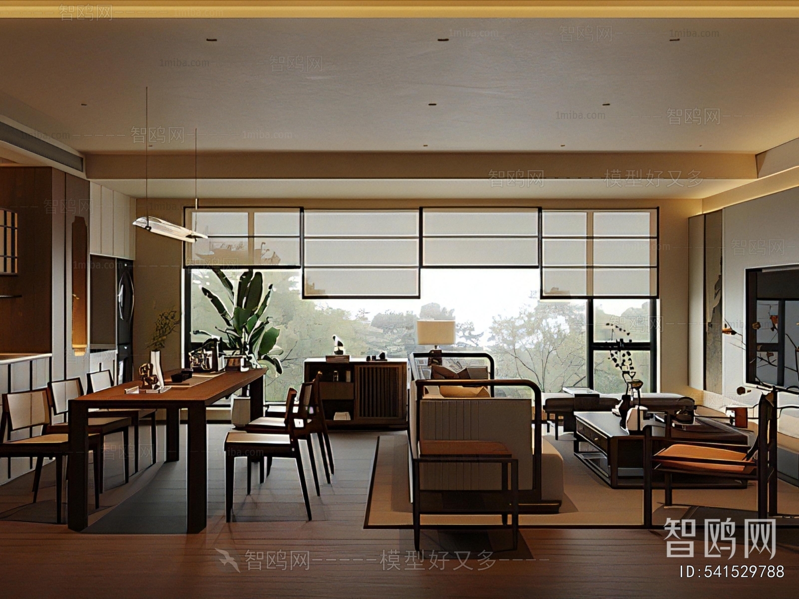 New Chinese Style A Living Room