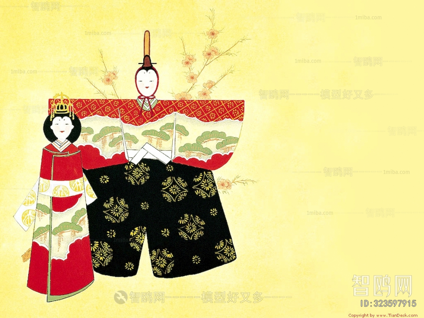 日式人物装饰画