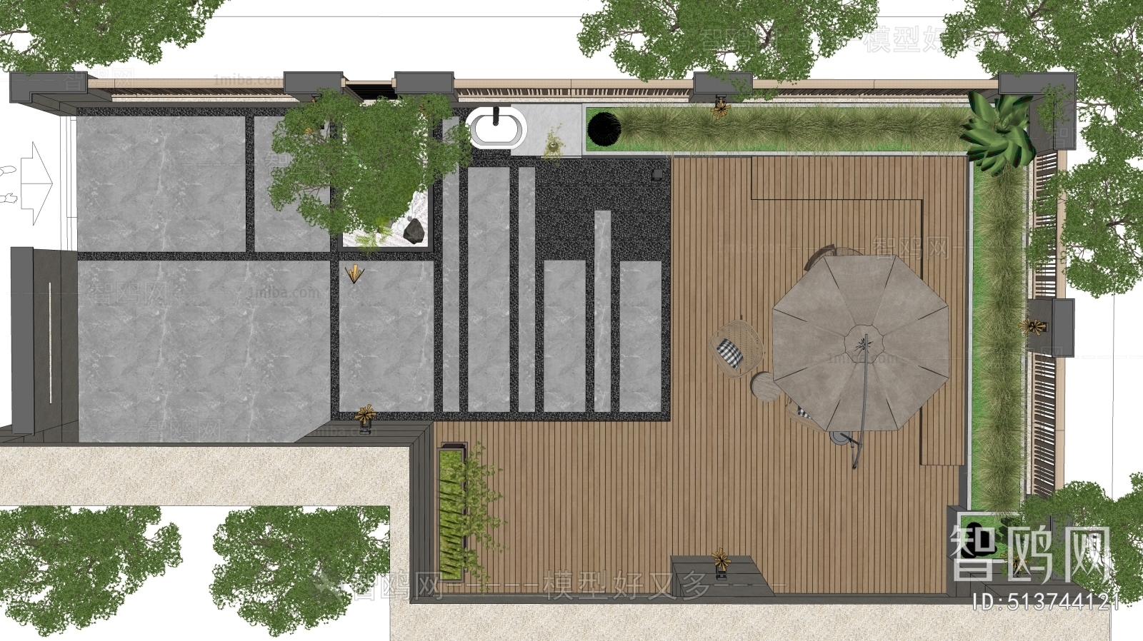 Modern Courtyard/landscape