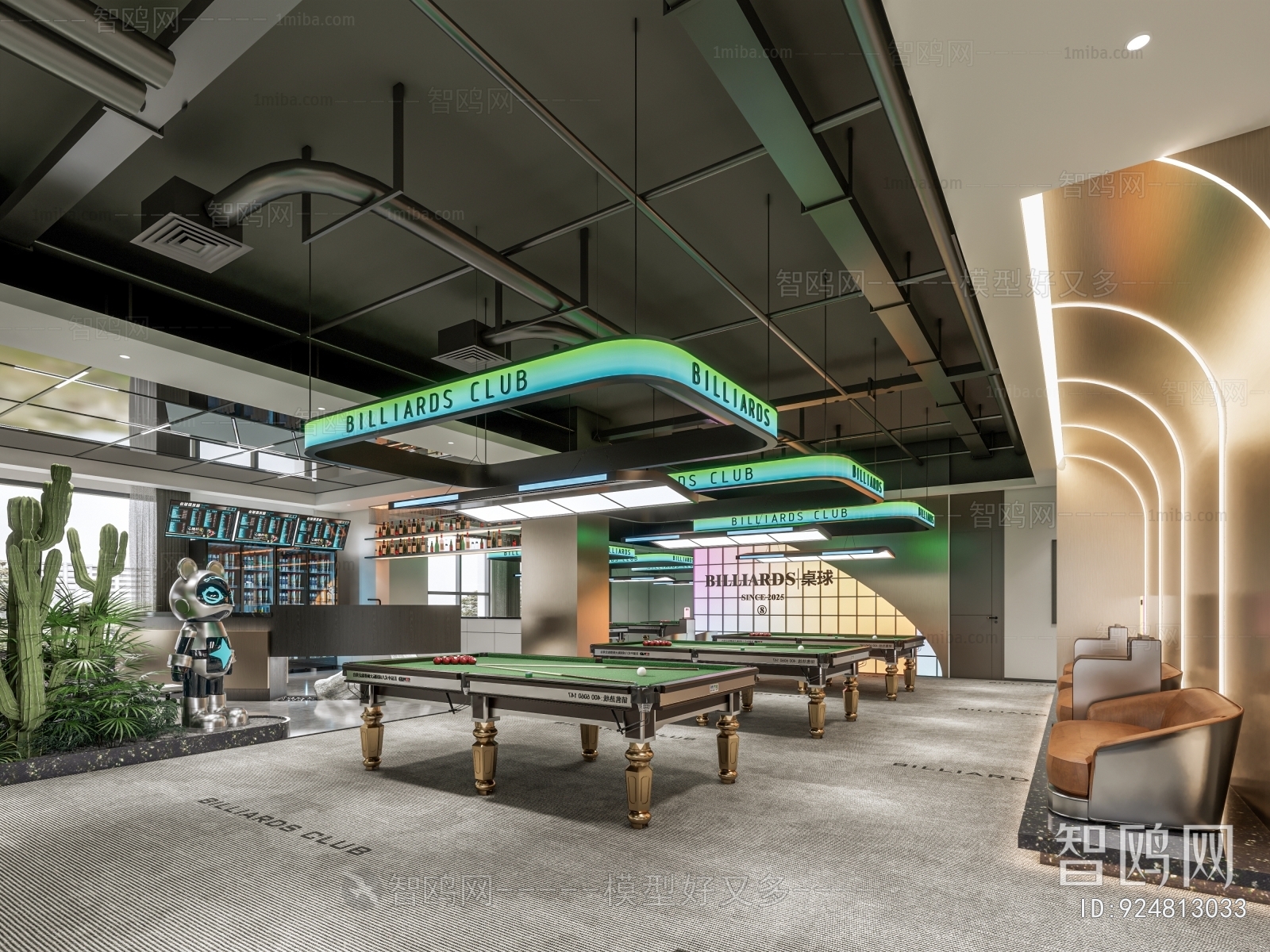 Modern Billiard Room