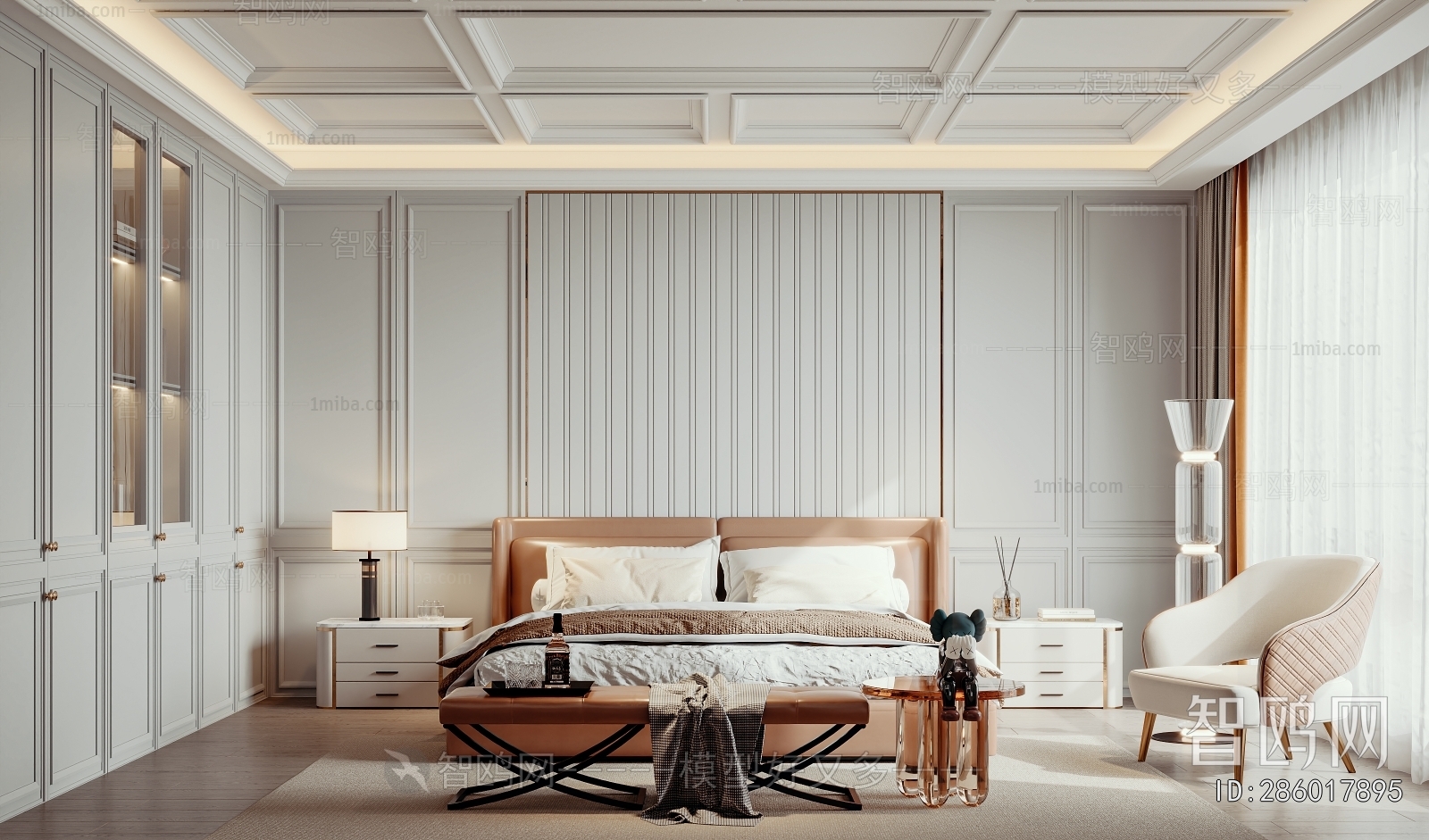 Simple European Style Bedroom