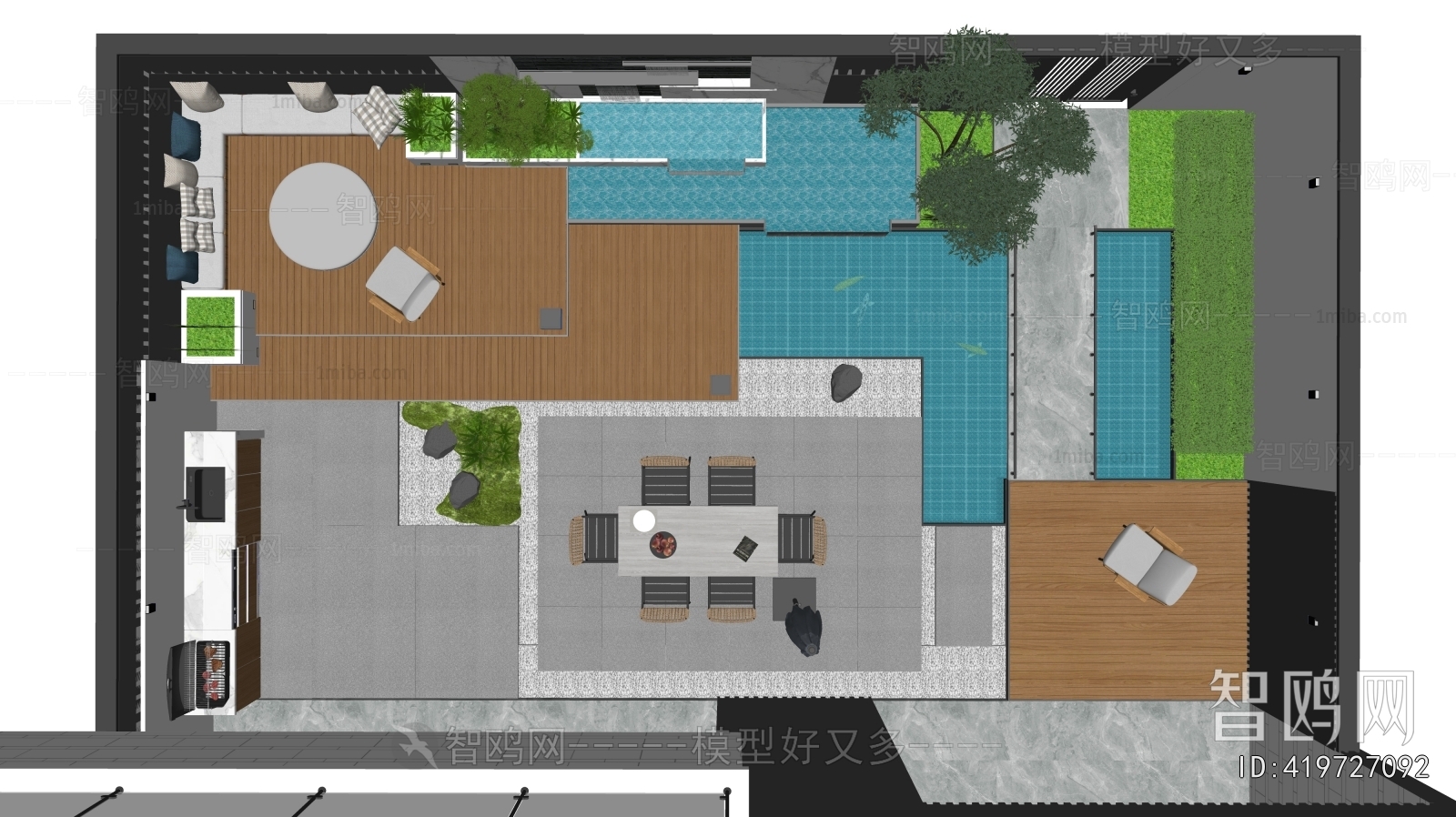 Modern Courtyard/landscape