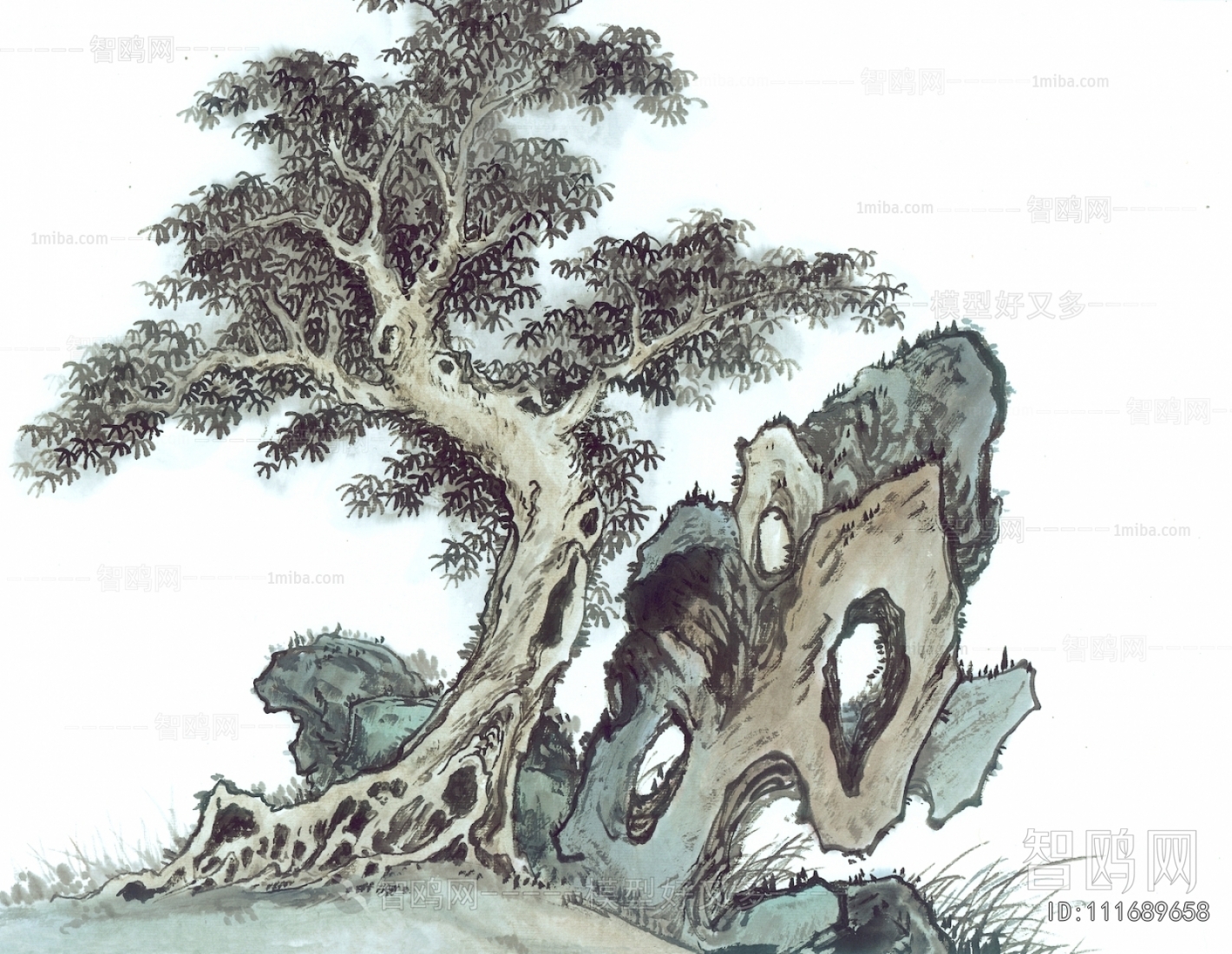 新中式植物装饰画
