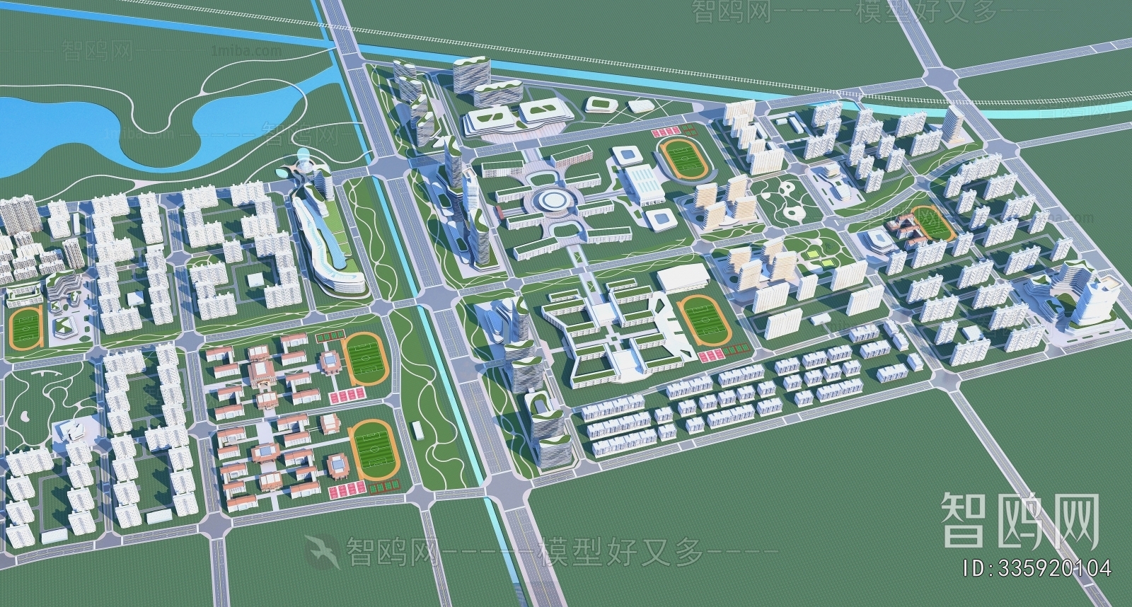 Modern Architectural Bird's-eye View Planning