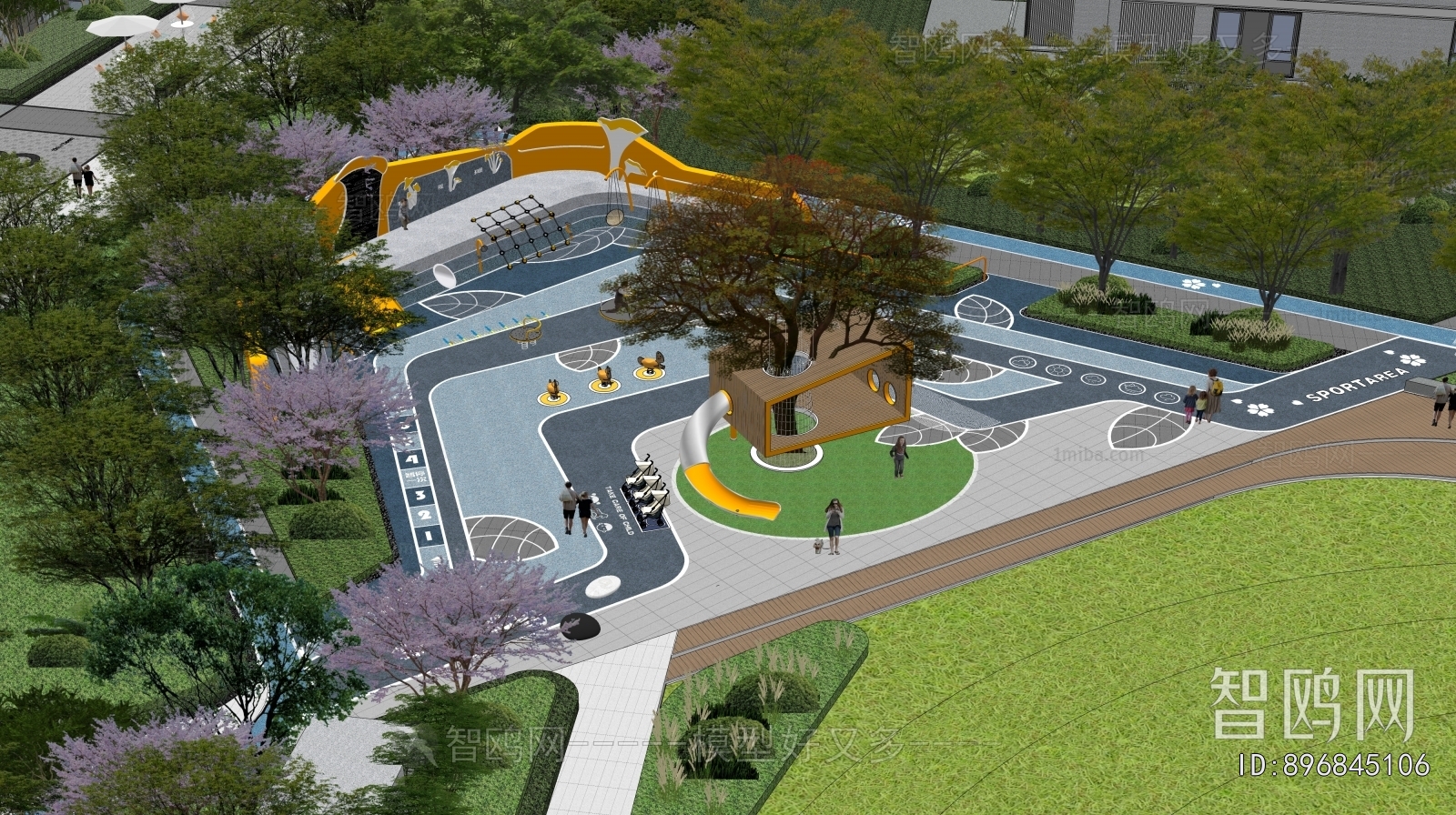 Modern Park Landscape