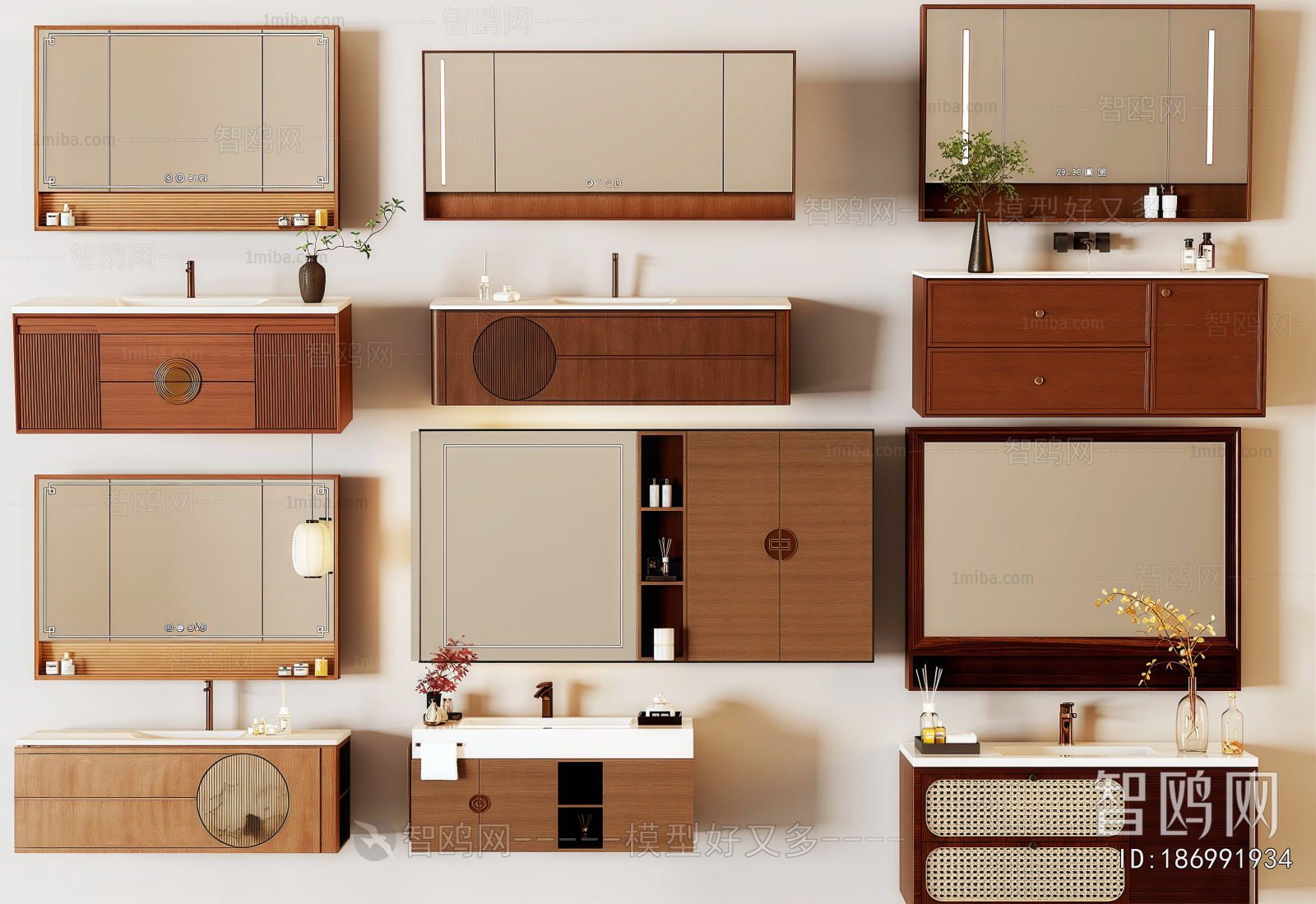 New Chinese Style Bathroom Cabinet