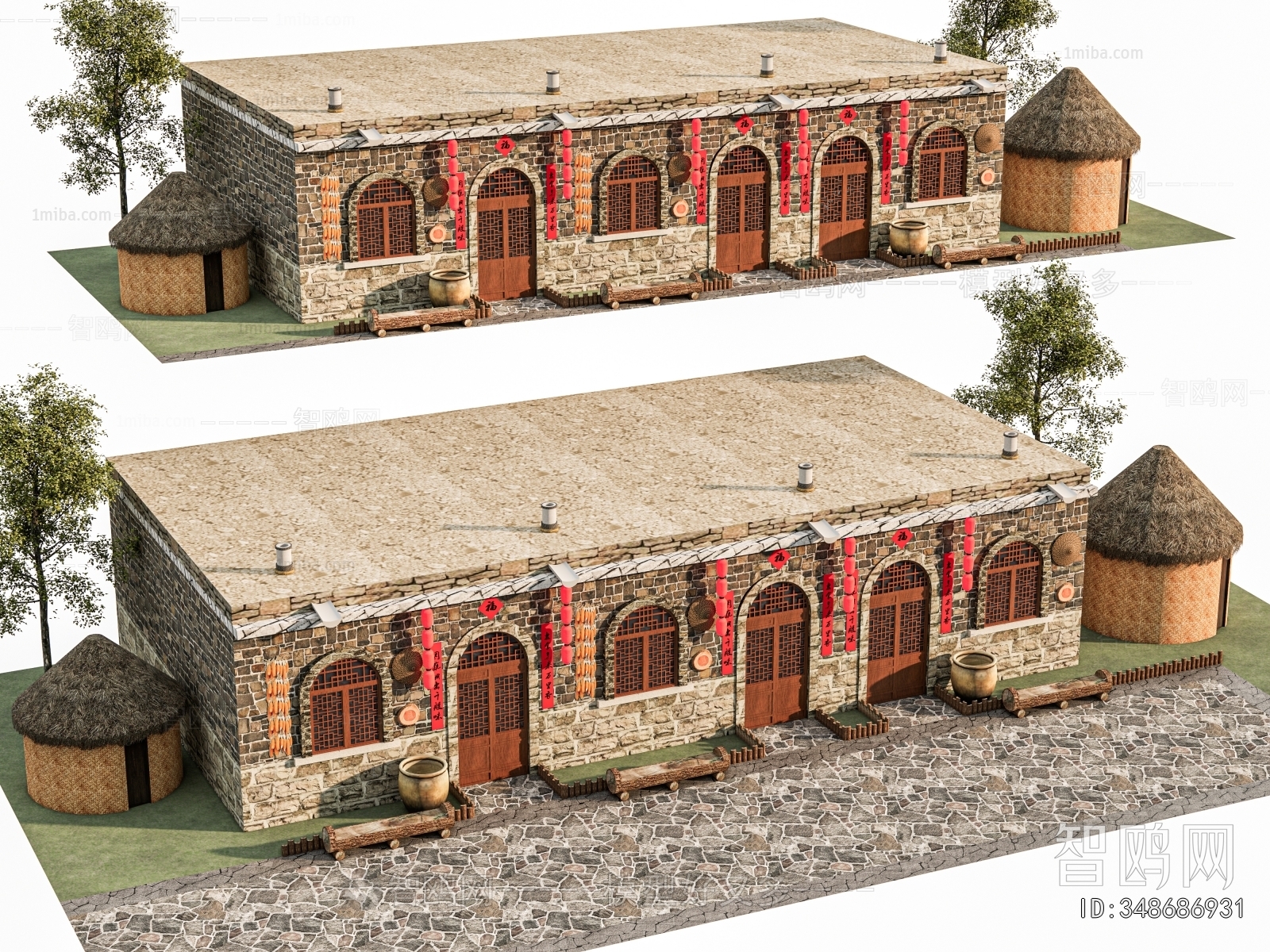 New Chinese Style Appearance Of Commercial Building